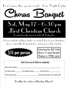 Chorus Banquet Letter