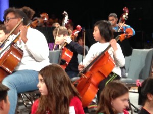 All County Orchestra rehearsing