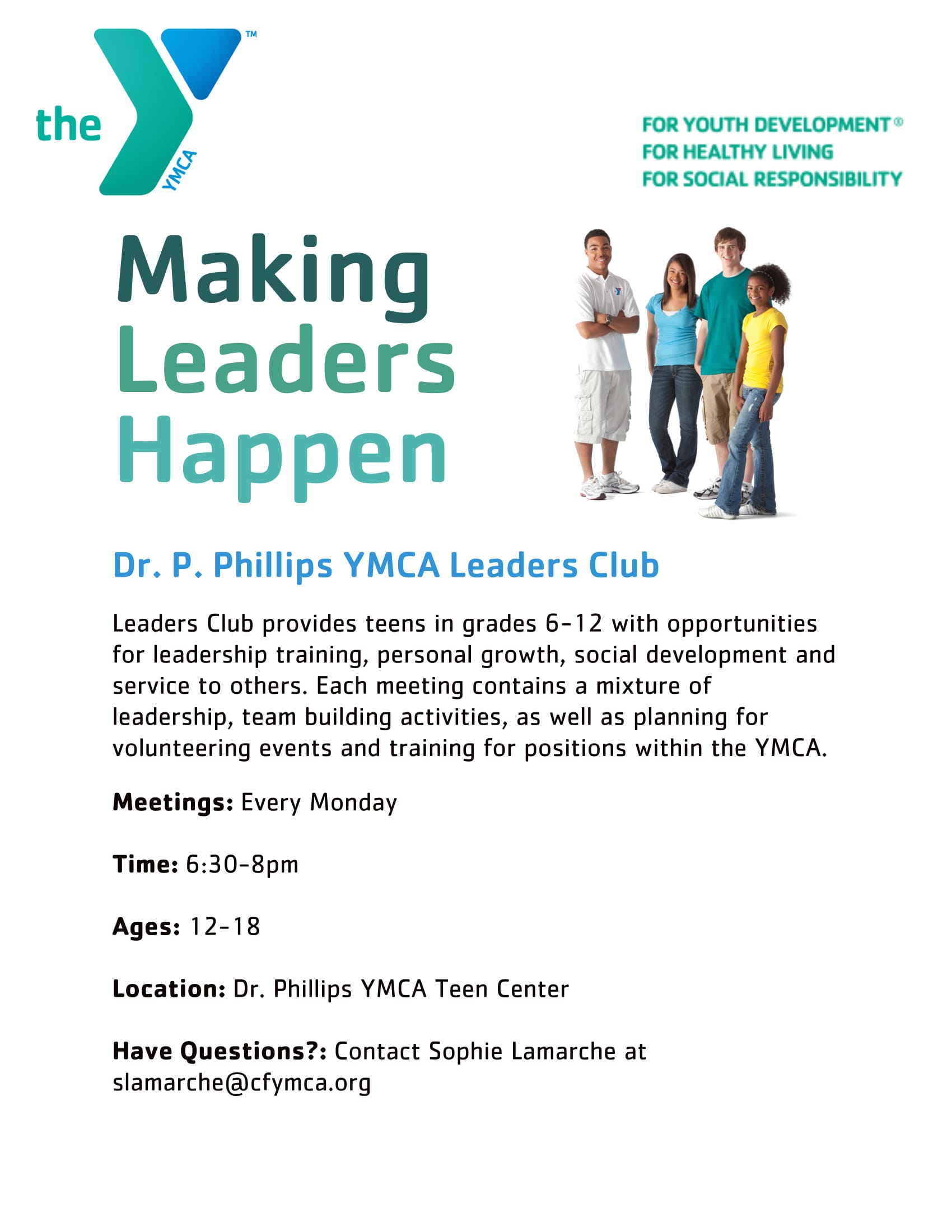 Community Service Opportunity: Dr. Phillips YMCA