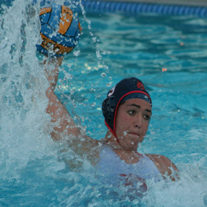 SPLASH.  In the game against Cypress Creek, senior Bianca Parente shoots the ball. "I think we’ll go really far because of how well we play together,” Parente said.  The girls won the match, 22-2.  