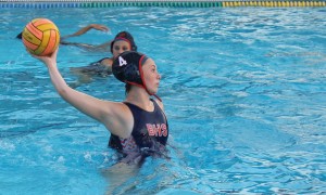 Sophomore Mackenzie Mock scoring her first goal agents Colonial Feb. 19. Next game Feb. 21 agents East River at 6p.m. wadeveiw pool.