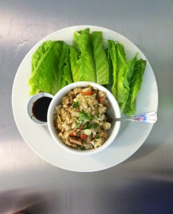 The pork lettuce wrap ($5.25) is a healthy filling meal. It comes with a side of terkiaki sauce to add more flavor to the already tasty pork.
