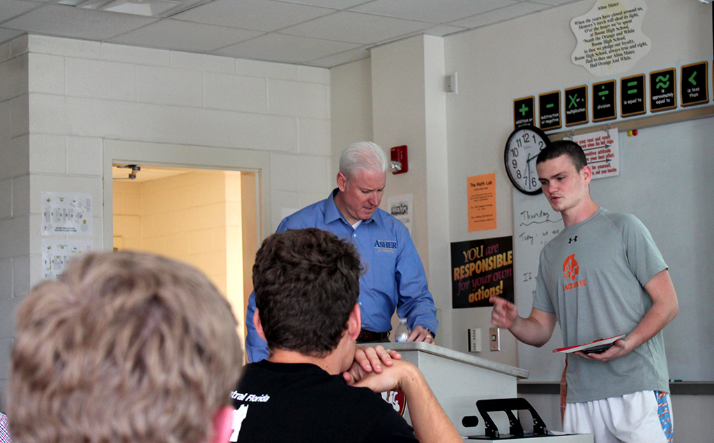LETS DEBATE. Students participate in Young Republicans involve guest speaker. photo/Robert Duckworth