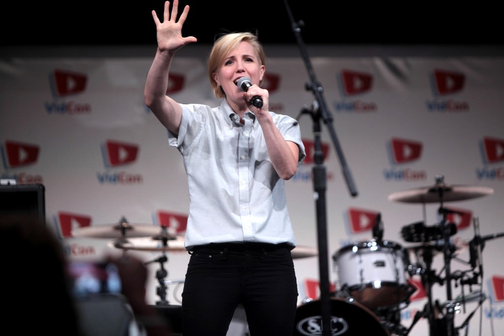 LISTEN HERE. Hannah Hart hosting a questionnaire at Vidcon, a youtube convention on July 23-25, 2015, at the Anaheim Convention Center.