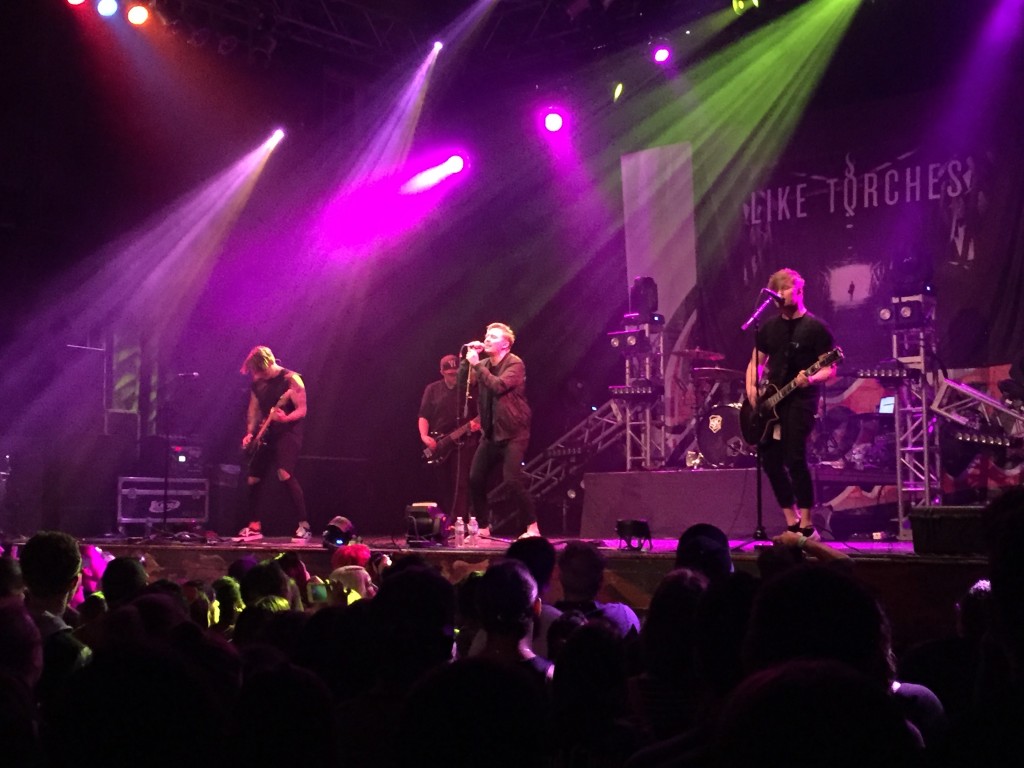 HEAD BANGIN'. Swedish Punk band Like Torches plyas through their opening act. photo/Renn Oberdick 