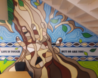 Tree mural at John Young ES