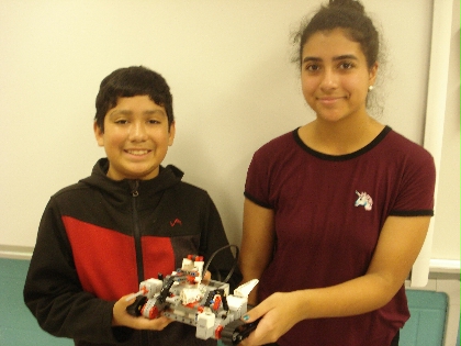JC and Michelle with their robot