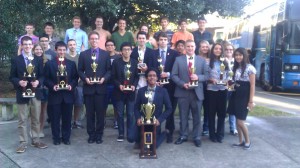 The speech and debate team after the competition.