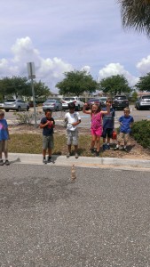 Mentos rockets with the 3rd graders